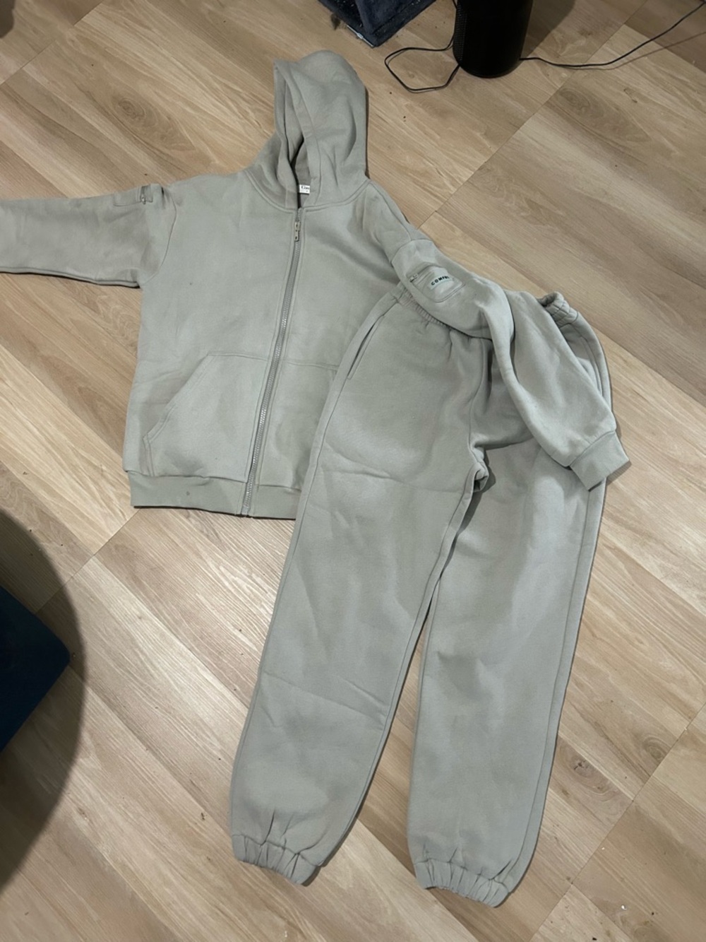 CMFRT Zip hoodie and joggers. Size small. Color Stone